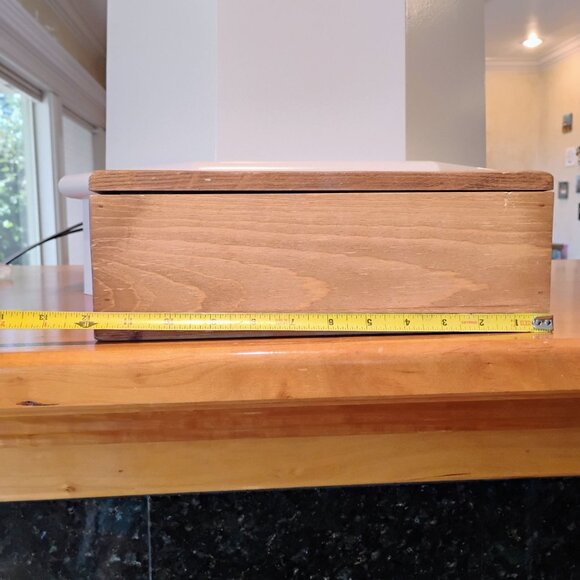 Chicken Creek Folk Art Large Carved Wood Box Bear in the Moonlight12" Wide - Picture 6 of 9